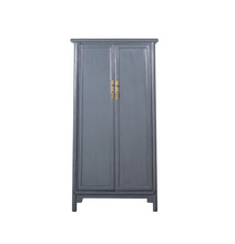 Load image into Gallery viewer, Hand Painted A Shape Pure Grey Lacquer Cabinet
