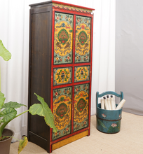 Load image into Gallery viewer, Tibetan Hand Painted High Lacquer Cabinet
