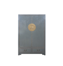 Load image into Gallery viewer, Hand Painted Pure Grey Lacquer Cabinet
