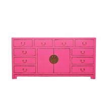 Load image into Gallery viewer, Hand Painted Pink Lacquer Sideboard
