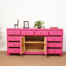 Load image into Gallery viewer, Hand Painted Pink Lacquer Sideboard
